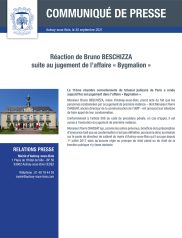 Réaction de Bruno BESCHIZZA suite au jugement de l’affaire « Bygmalion »