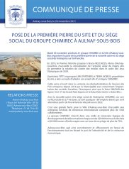 Pose de la première pierre du site et du siège social du groupe Chimirec à Aulnay-sous-Bois