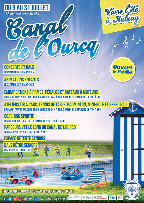 Vivre l'été à Aulnay 2022 - Canal de l'Ourcq