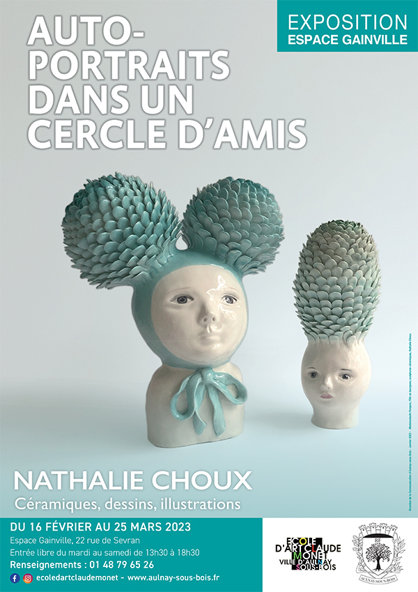 Affiche de l'exposition " Autoportraits dans un cercle d'amis "
